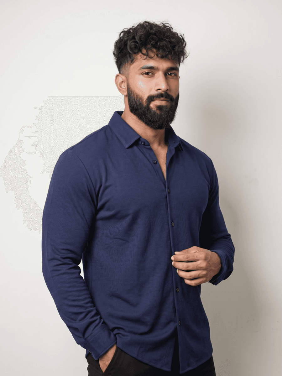 VERSIQ Full-Sleeve Pique Shirt